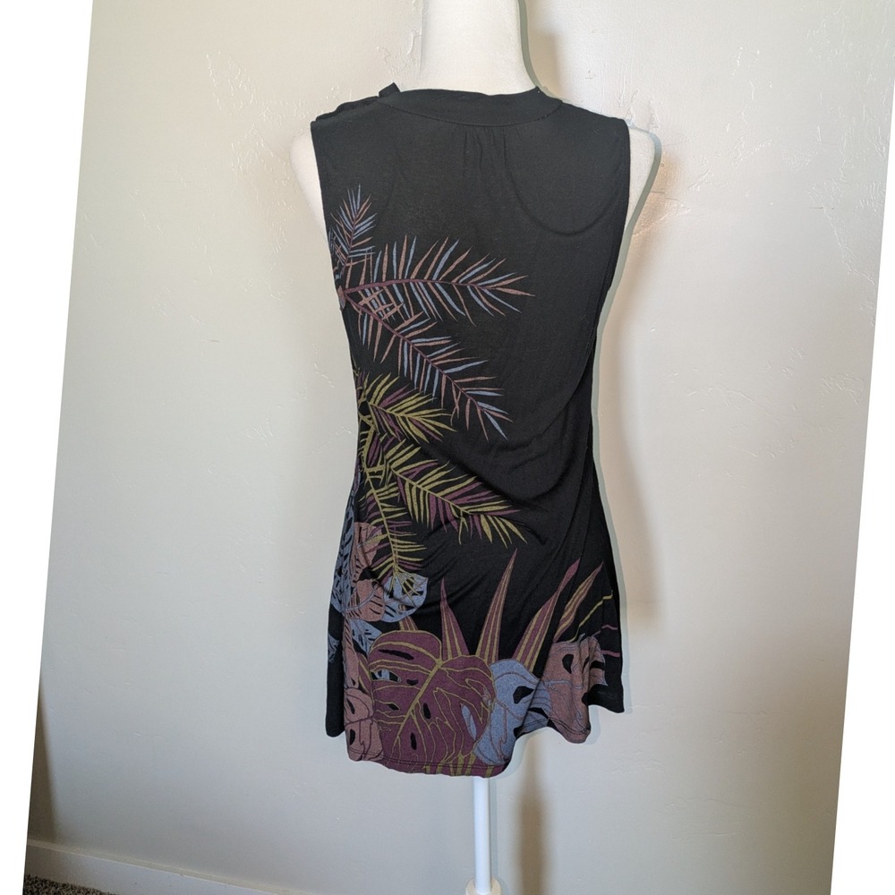 Forever Dress Tunic Tank Medium Y2K Tropical Boho‎ Modal Soft Mini USA - Picture 3 of 9